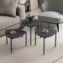 AUCUNE Mesa de centro apilable LENNY Ovalada Antracita